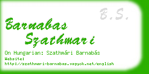 barnabas szathmari business card