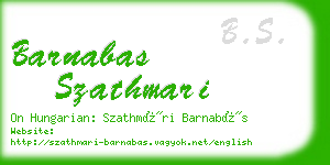 barnabas szathmari business card